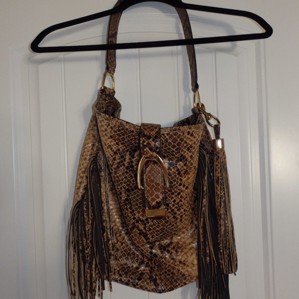 G.I.L.I. Hobo Snake Print Bag